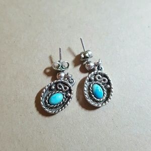 Silver and turquoise earrings