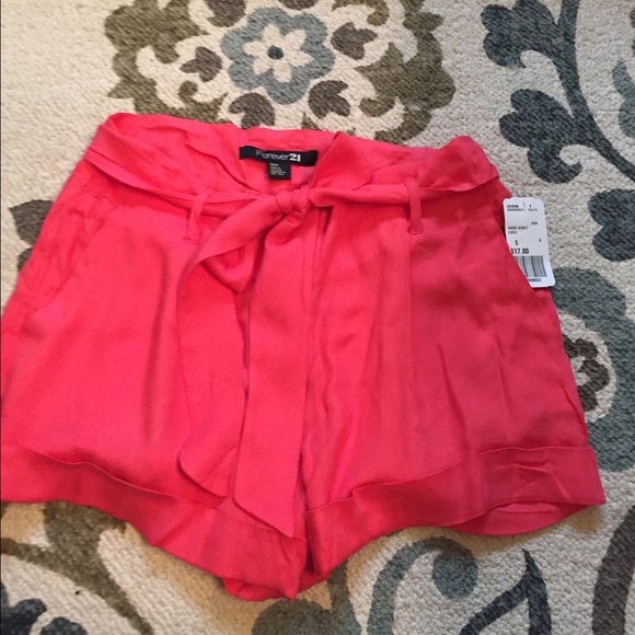 forever 21 pink silk shorts