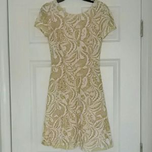 Elegant White and Gold Dress