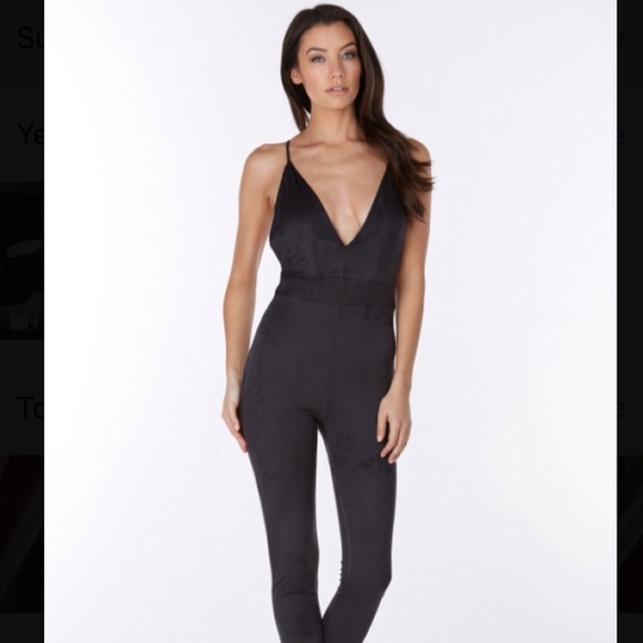 Black suede romper, never worn!