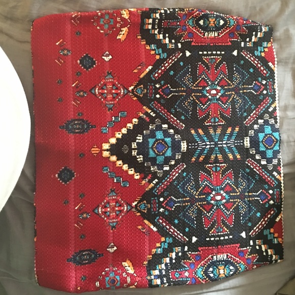 Tribal print mini skirt