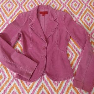 French Connection FCUK pink cotton jacket w/peplum