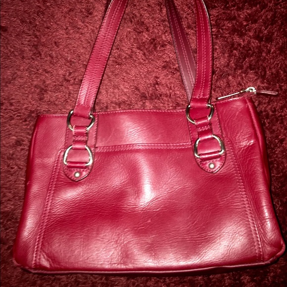 Red leather St. John's Bay satchel (NWOT)