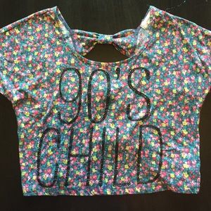 Floral graphic crop top