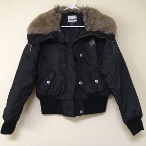 Fur Collar Bomber Jacket
