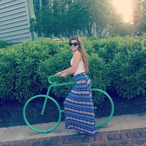 Patterned maxi skirt