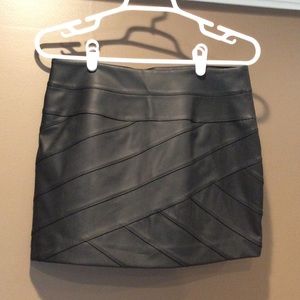 EXPRESS black leather club skirt, size US 2