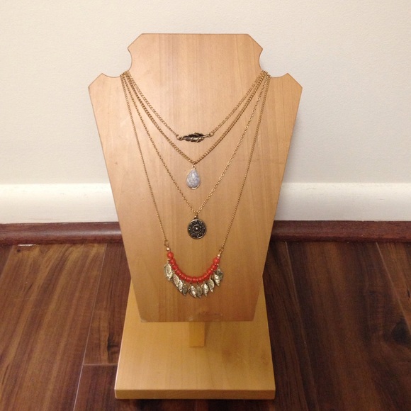 Delicate feather necklaces