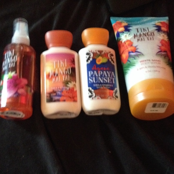 Mango and a papaya sunset set