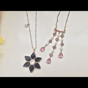 Lot of 2 Betsey Johnson necklaces + perfume