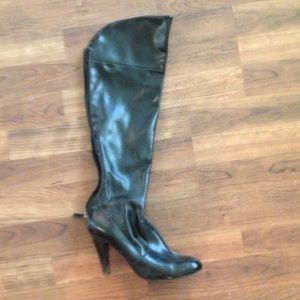 Over the knee black boots