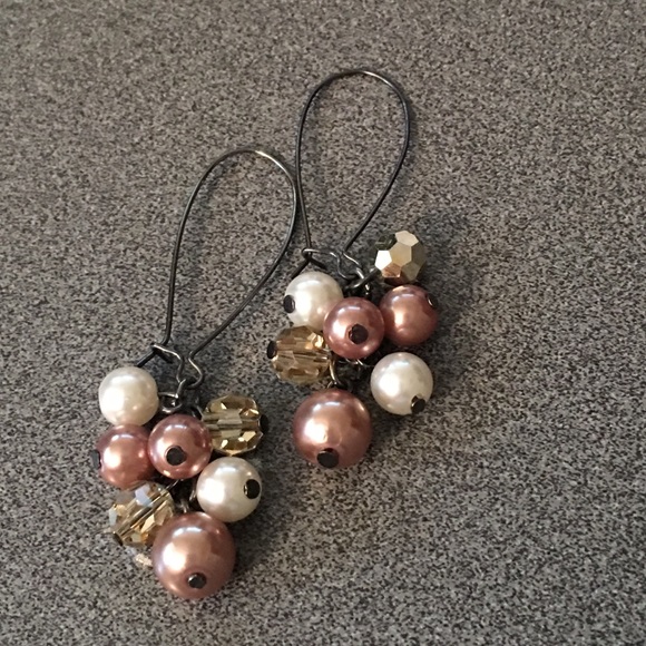 Faux pearl earrings