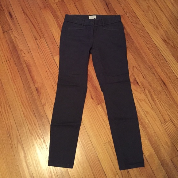 Navy blue chino ankle pants