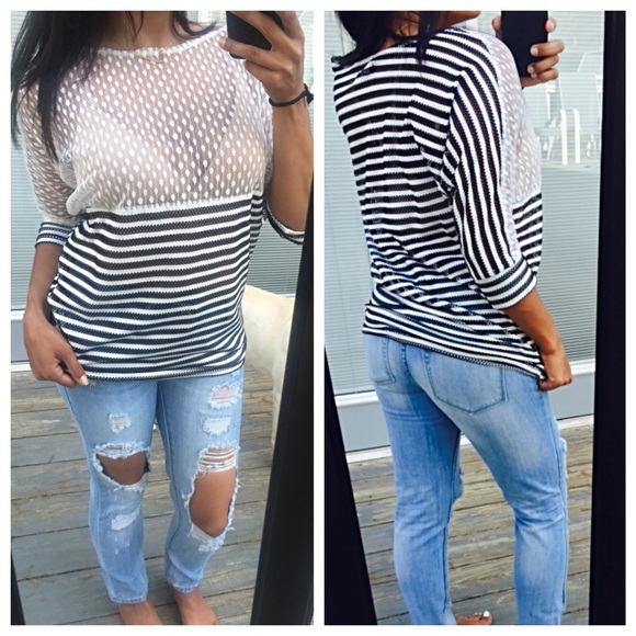 FINAL PRICE💕Sheer color block dolman top - Picture 2 of 2