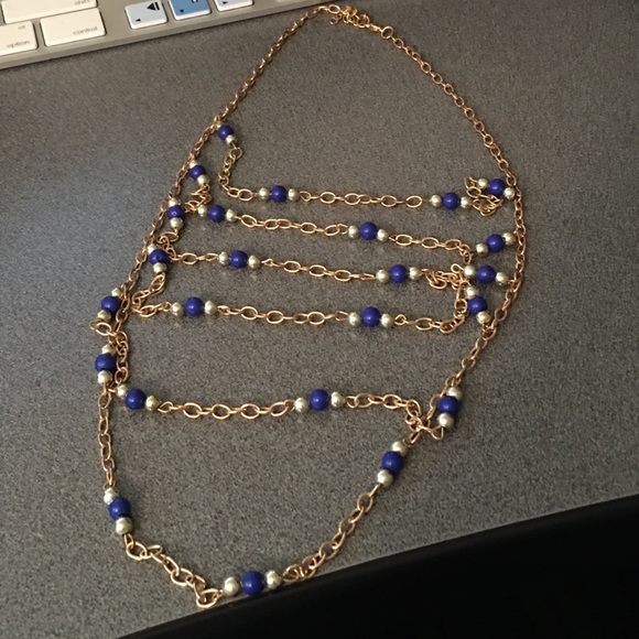 Nautical style layered necklace.