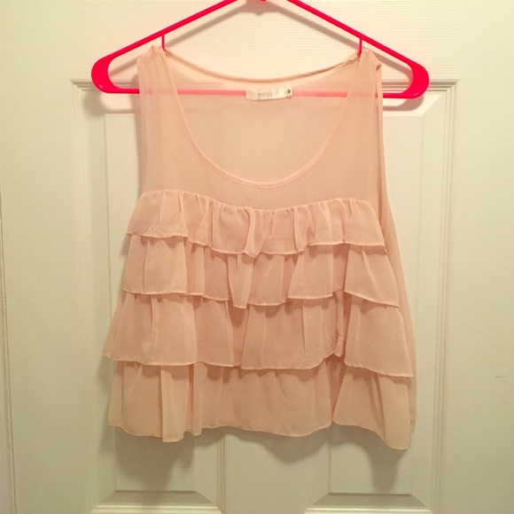 Millau sheer ruffled crop