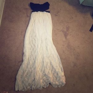 Elan Lace Strapless Dress