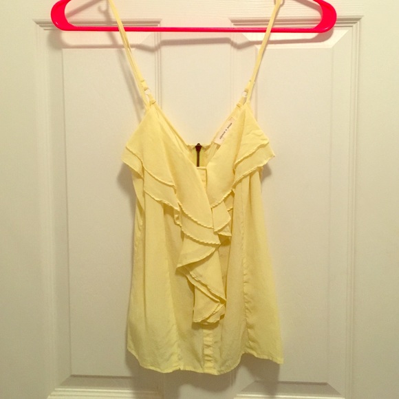 Bright yellow tank with zip back