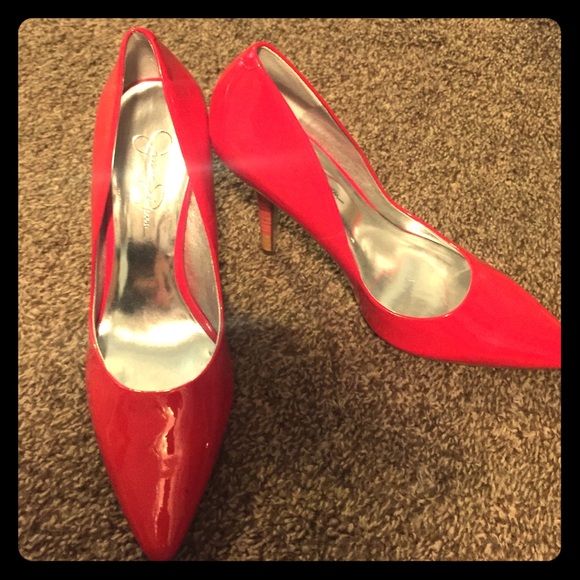 Red Jessica Simpson Pumps Sz 9.5