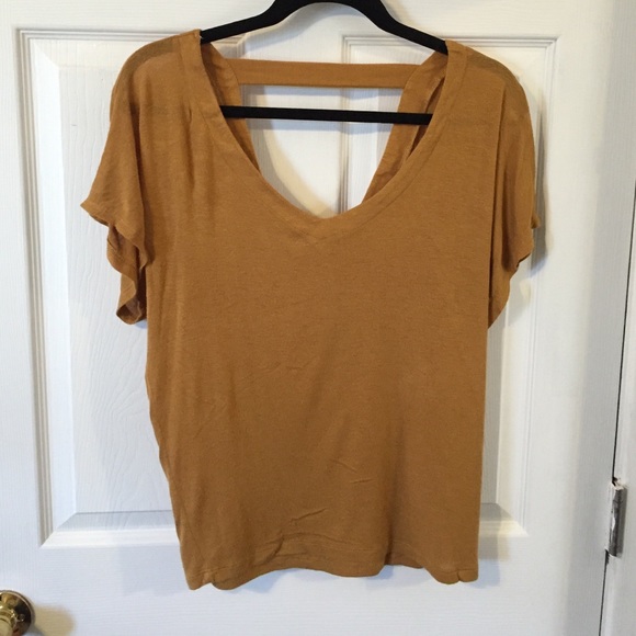 ❌🚫BUNDLED Mustard Yellow Scoop Neck Top