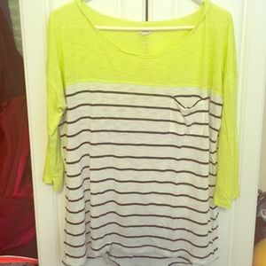 3/4 sleeve color block Aerie top.