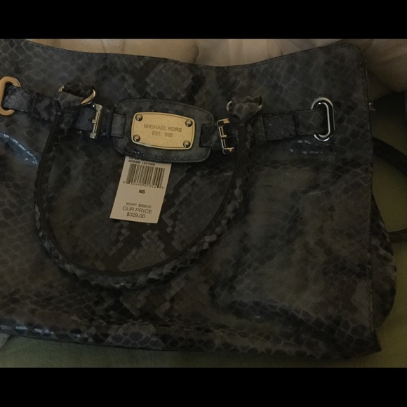 Micheal Kors blue snakeskin Tote bag - Picture 1 of 2