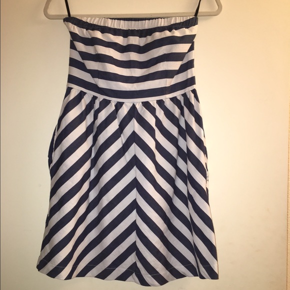 Blue and White Stripped Dress