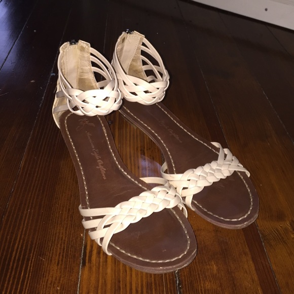 Cream sandals