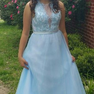 Light blue prom dress