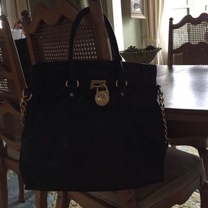 Michael Kors large black leather tote