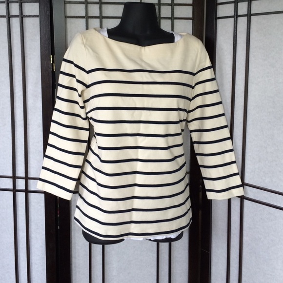 JMac Sylvie boat neck navy stripe sweater