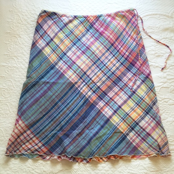 DKNY Plaid Spring Skirt