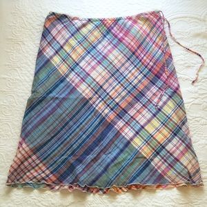 DKNY Plaid Spring Skirt