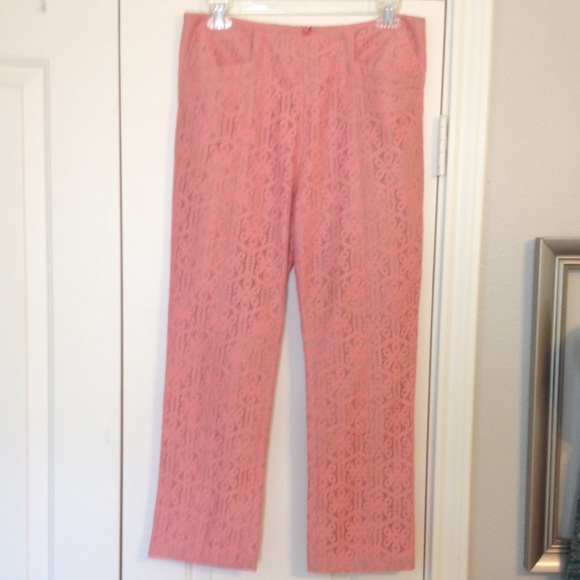 Anthropologie Corey Lynn calter pink lace pants 4