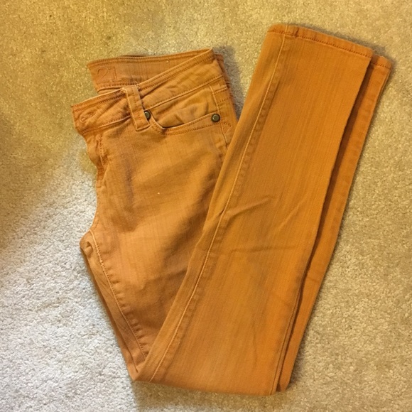 Rusty orange skinny jeans