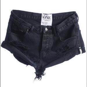 one teaspoon fox black bandit shorts size 25