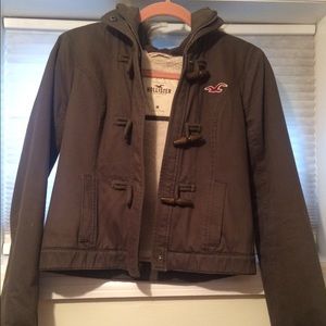Hollister green puffer jacket size medium