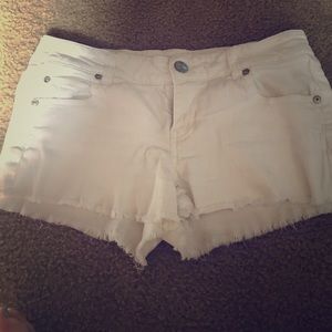 White Jean shorts