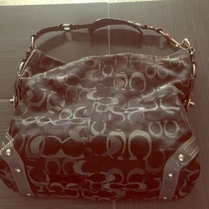 Black and Grey Coach purse
