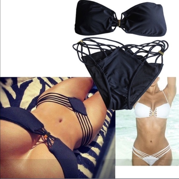 NWOT Black Bandage Bikini