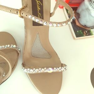 Jonathan kayne pageant heels nude crystals