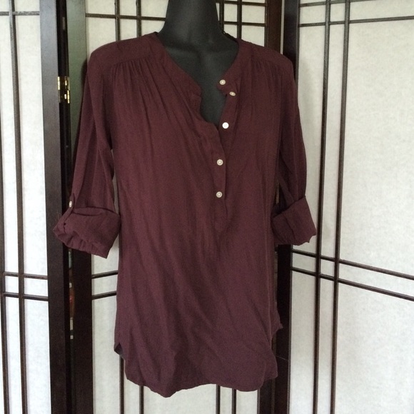 LOFT roll sleeve tunic