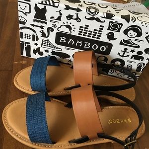 Color Block Jean Sandals