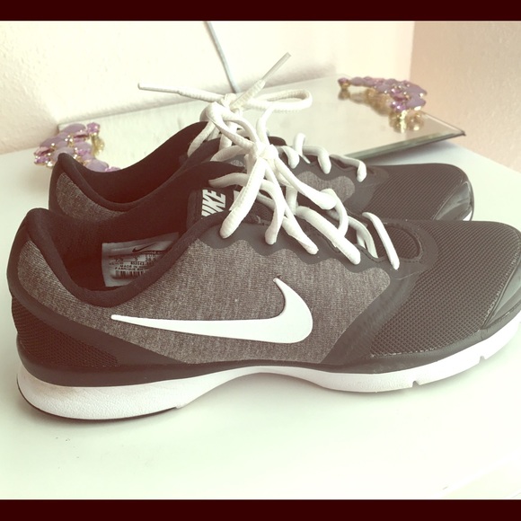Nike training black and gray shoes