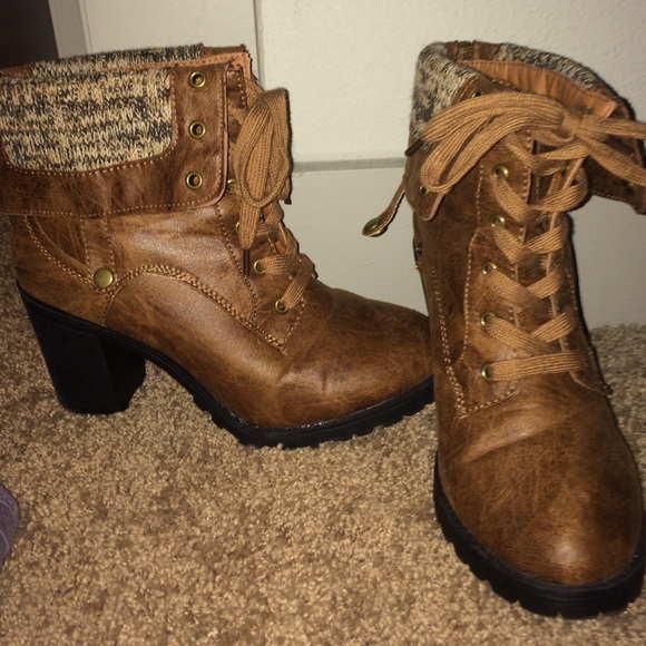 Lace up booties