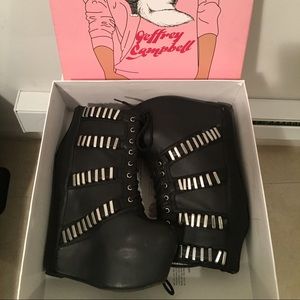 JeffreyCampbell wedge booties