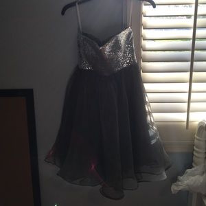 Silver sparkly prom dress
