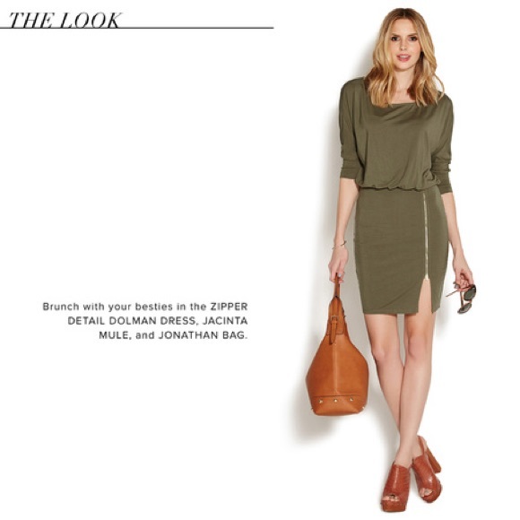 🎉HOST PIC 🎉Zipper Detail Dolman Dress ❤️ - Picture 4 of 4