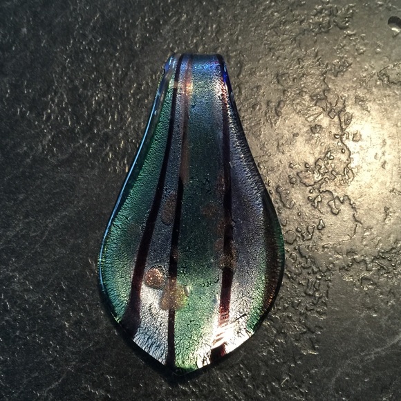 Glass blown multicolor pendant