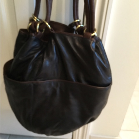 Kooba black leather bucket style shoulder bag!